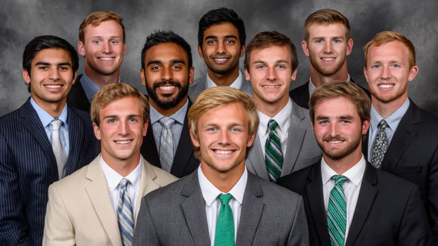 Group poses formally for portrait photo