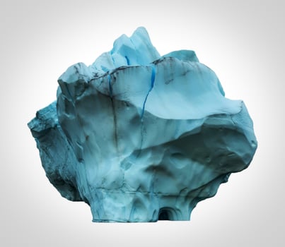 A large blue rock with a white background photo