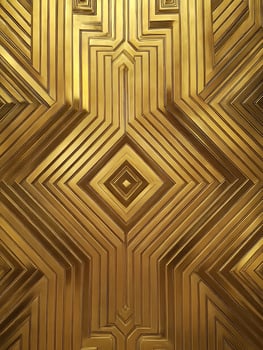 Abstract Gold Geometric Pattern Luxurious Metallic Background. photo