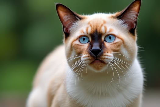 Expressive Blue-Eyed Cat photo