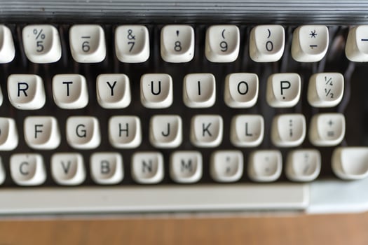 Vintage typewriter keys photo