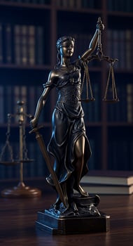 Symbol of Justice Lady Lady of Law and Order Holding Scales and Sword photo
