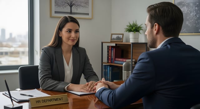 Business Interview in Modern Office. photo
