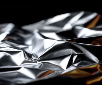 A close up of a silver foil sheet photo