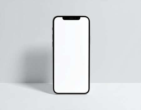 Smartphone Blank Screen, White Background 3123 photo