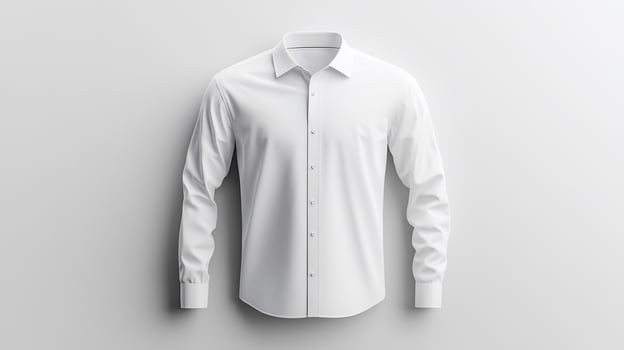 White longsleeve shirt mockup on white background. photo