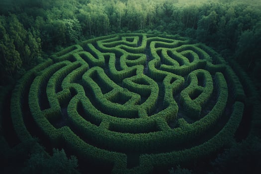 Aerial view of a large, intricate h photo