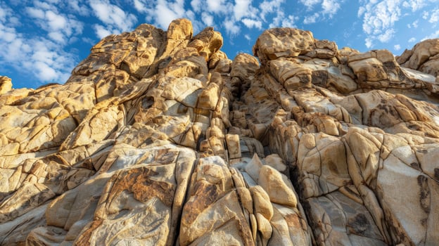 Rocky mountain landscape under a partly cloudy sky geological rock formation photo