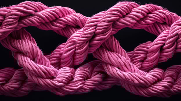 Intertwined pink rope texture strong connection photo