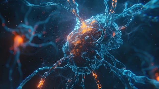 Detailed cellular network rendering for medical or scientific visualization photo