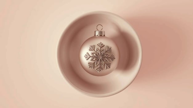 Blush Pink Minimalist Christmas Ornament Beverages photo