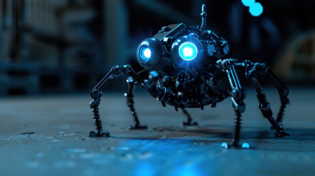 Mechanical spider robot artificial intelligence futuristic technology photo