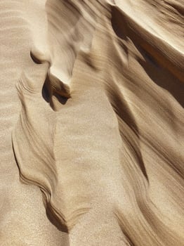 Wind Sculpted Sand Dunes Texture in Desert - Abstract Natural Pattern. photo