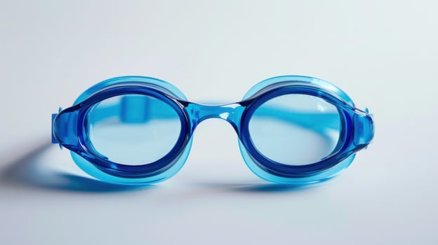 Blue swim goggles ready for water sport and protection photo
