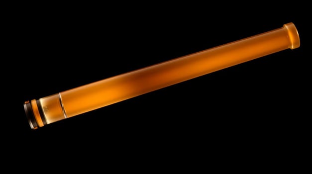 Amber Glass Tube Product Presentation Minimalist Design Abstract Background Beverages photo