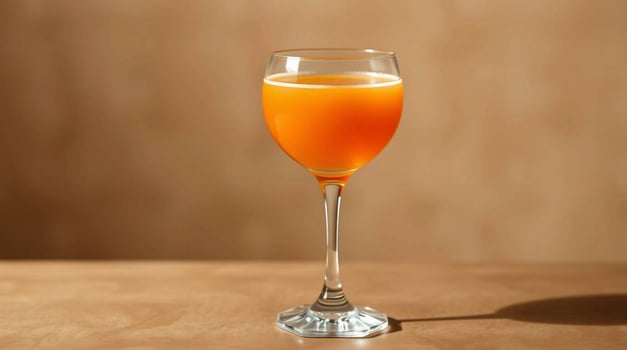 Vibrant Orange Juice in Elegant Glassware Perfect for Refreshing Beverage Content Beverages photo