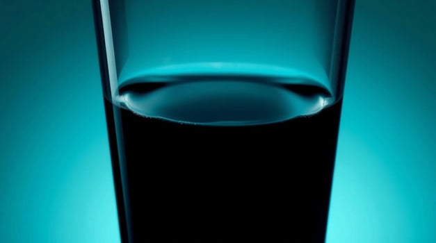 Teal Liquid in Glass Beverages photo