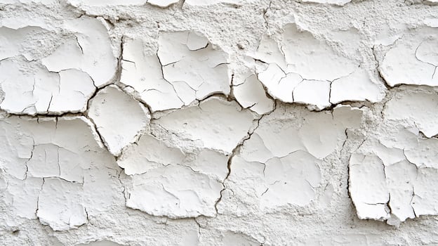 A white wall with peeling paint photo