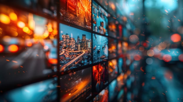 Digital display wall technology connectivity visual communication photo