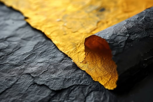 Texture reveal gold layer over rough surface abstract background photo