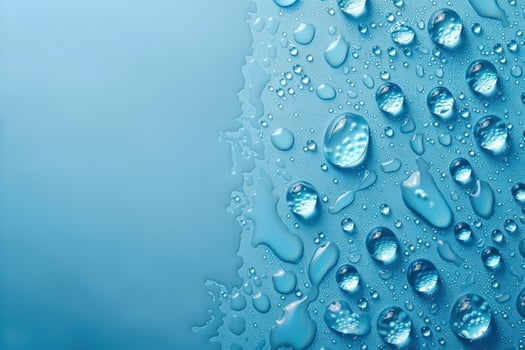 Water droplet abstract freshness light blue background photo