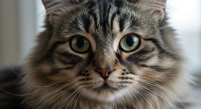 Cute Adorable Cat with Playful Expression, Pet Portrait Illustration photo
