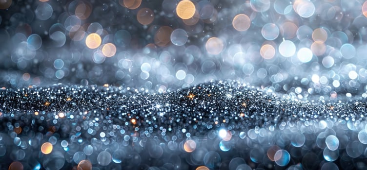 Shimmering glitter with bokeh lights abstract festive background photo
