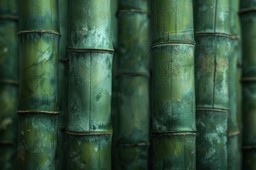 Dense bamboo stalks green natural background texture photo