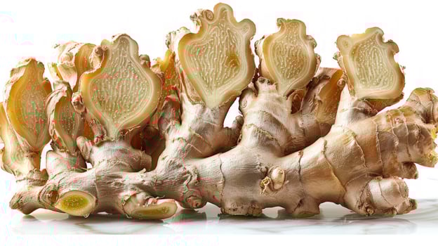 Fresh ginger root vegetable and culinary spice photo