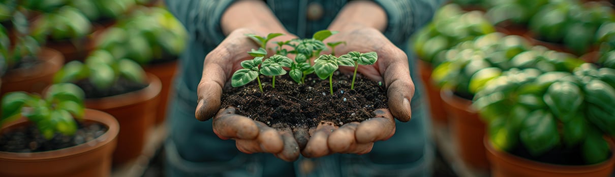 Planting seedlings nurturing new growth in organic soil photo