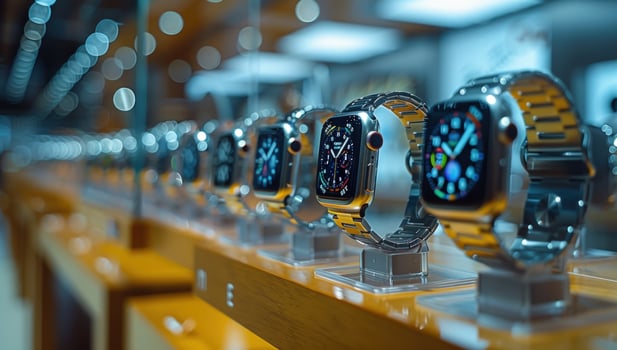 Smartwatch showcase modern wearable technology display photo