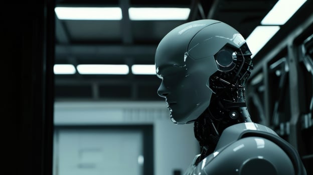 Advanced humanoid robot artificial intelligence technology photo