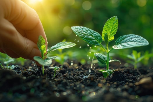 Planting seedling new life germination cultivation photo