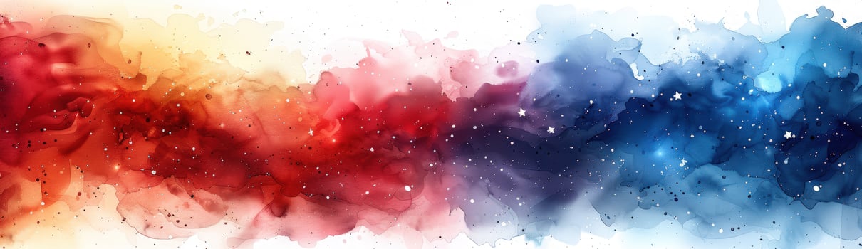 Vibrant watercolor abstract background texture with fluid color blends and starry effects photo