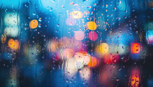 Rain drops on glass texture abstract background. photo
