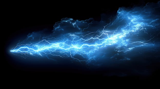 Electric lightning bolt abstract energy discharge background photo