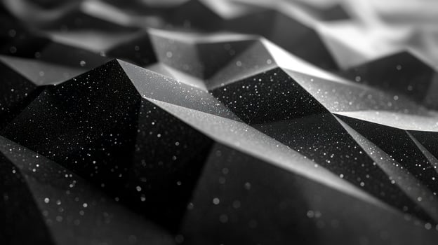 Abstract black and white polygonal texture with subtle glitter. photo