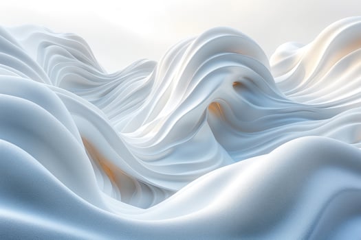 Abstract white wave background with soft curves and subtle lighting. photo