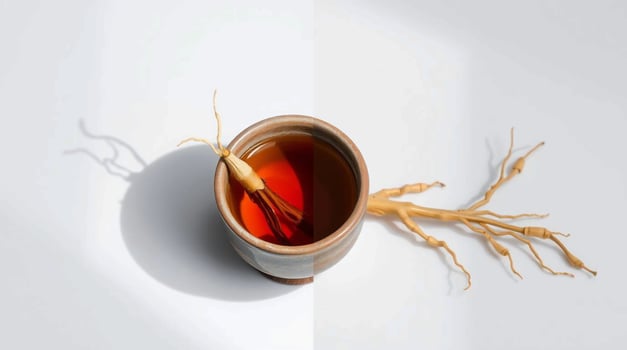 Herbal Tea Infusion Ginseng Root Brew Beverages photo