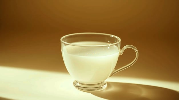 A glass of milk on a table photo