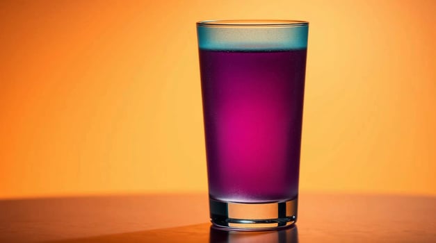 A purple liquid in a tall glass photo
