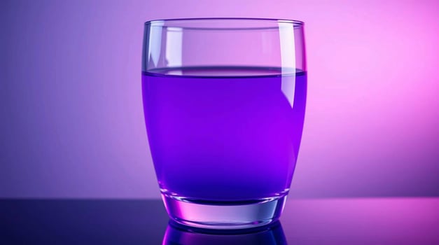 Vibrant Purple Liquid in Glass Beverages photo