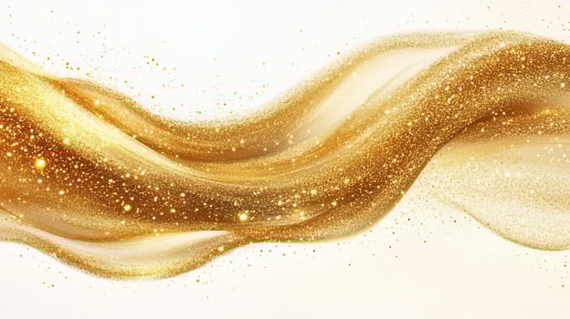 Abstract gold glitter wave, elegant flowing design. photo