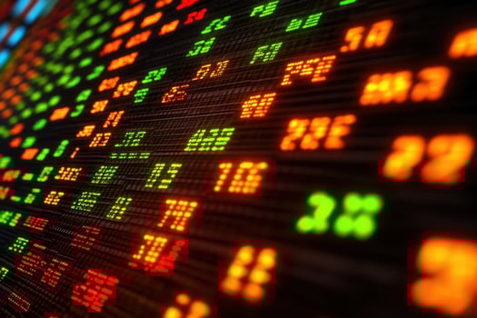 Stock market data on a screen photo