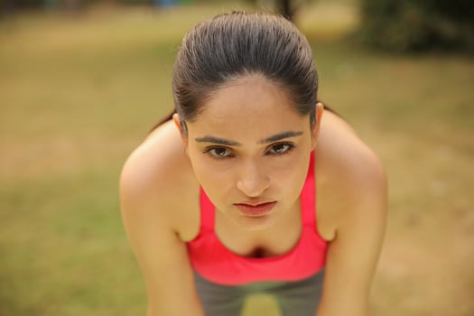 Close-Up View Of An Attractive Woman In Sportswear photo