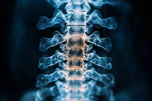 Lumbar spine anatomy, detailed 3D render. photo