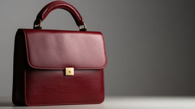 Elegant Red Leather Handbag A Classic Accessory photo