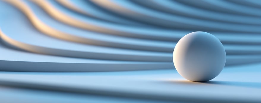 Abstract Sphere on Undulating Surface A Study in Light and Form photo