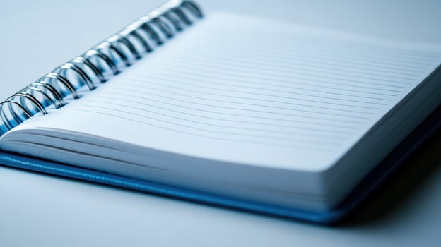 Blank Spiral Notebook Ready for Notes and Ideas photo