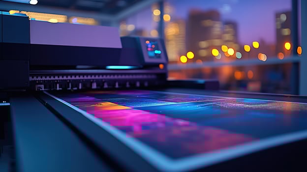 Large Format Printing Vivid Colors at Night photo